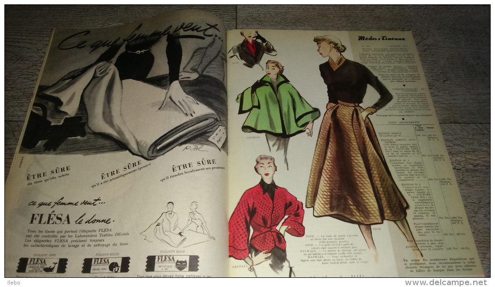 Modes Et Travaux Février 1951 N° 602 Mode Lanvin Demachy Couture Broderie - Fashion