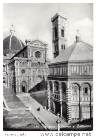 Toscana - Lotto 2 Cartoline FIRENZE, IL DUOMO E Il BATTISTERO, GIARDINO DI BOBOLI E VASCA NETTUNO Anni ´50 - OTTIME L89 - Firenze