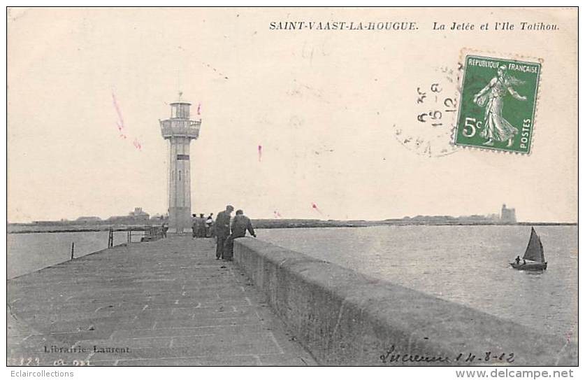 Saint Vaast La Hougue     50      La Jetée, Le Phare Et L'ile Tatihou - Saint Vaast La Hougue