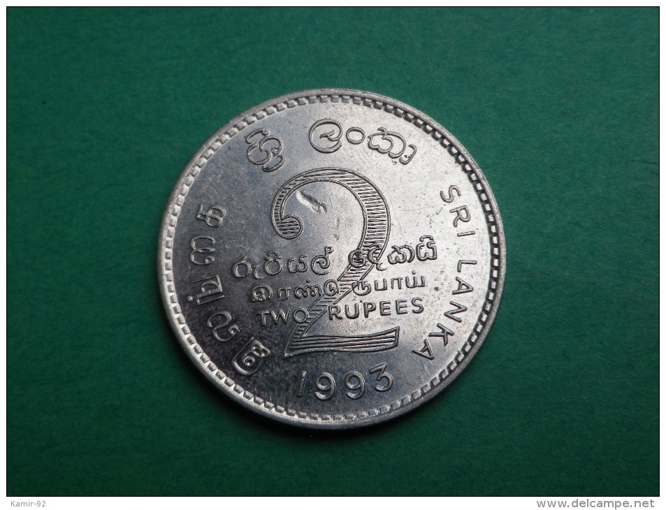 SRI LANKA - - 2 RUPEE 1993-      KM 147 - Sri Lanka