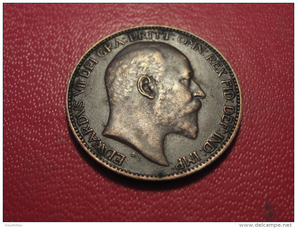 Grande-Bretagne - UK - Farthing 1908 Edward VII 5233 - B. 1 Farthing