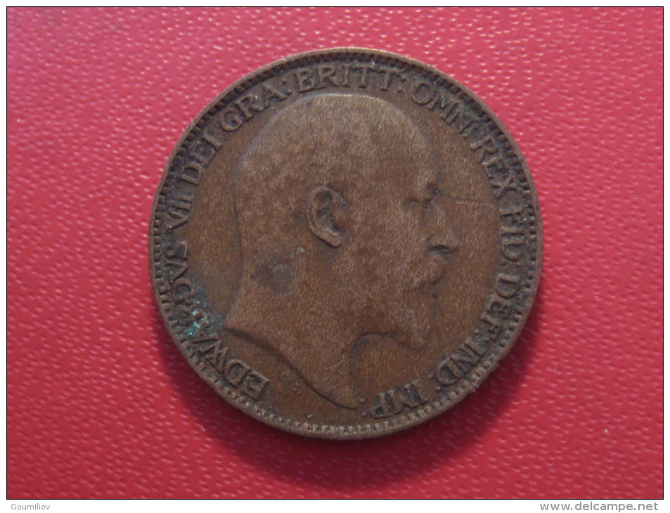 Grande-Bretagne - UK - Farthing 1909 Edward VII 5225 - B. 1 Farthing