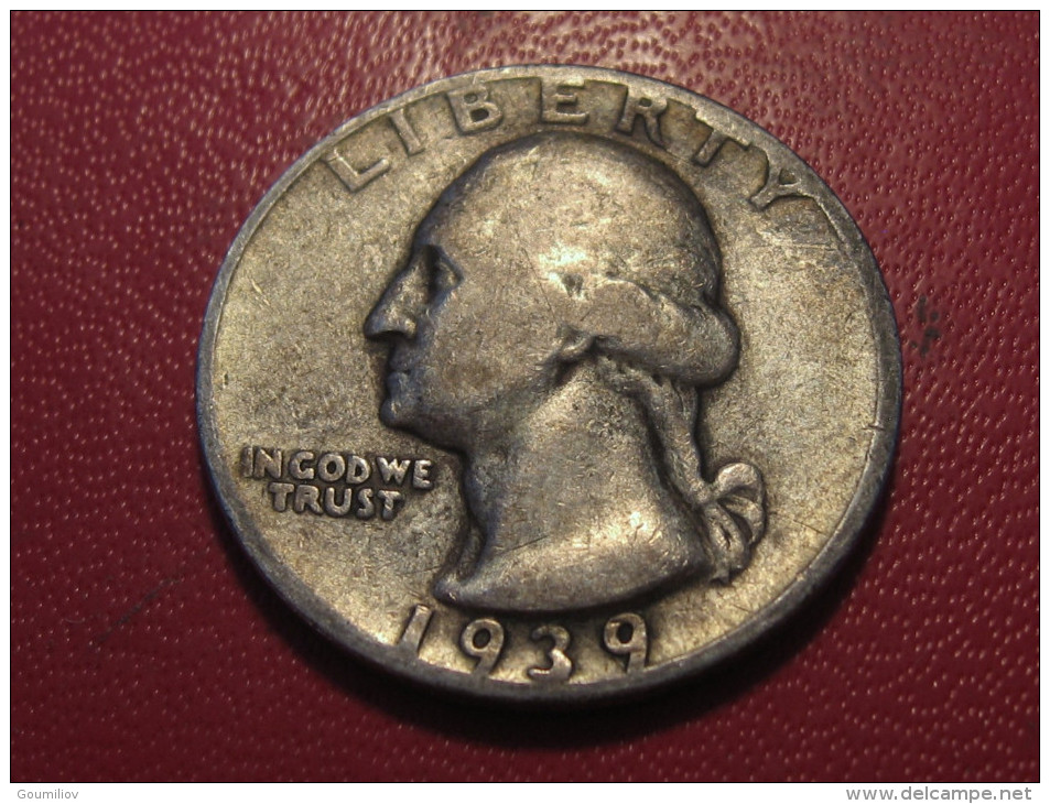 Etats-Unis - USA - Quarter Dollar 1939 Washington 5125 - 1932-1998: Washington