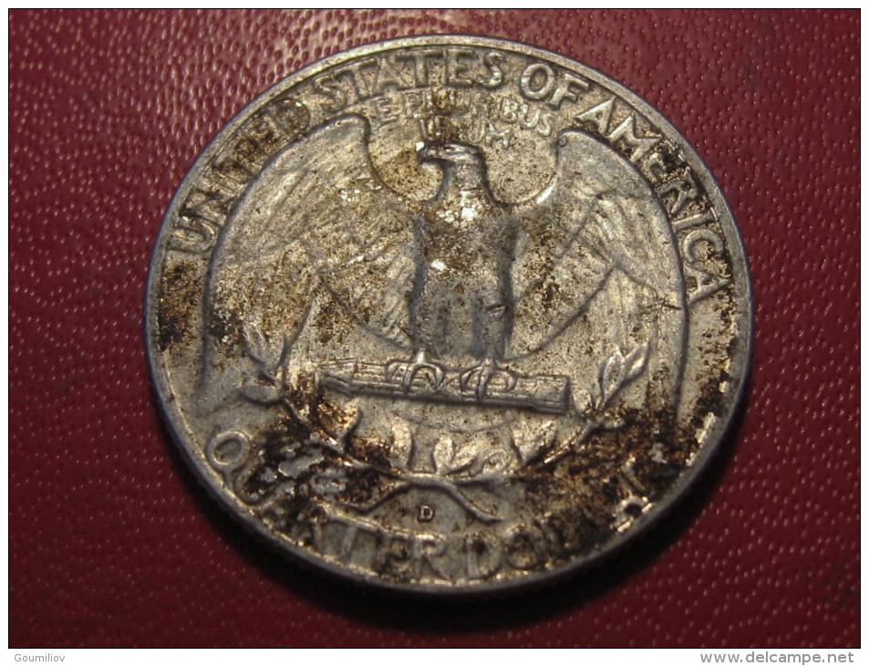 Etats-Unis - USA - Quarter Dollar 1960 D Washington - Double Die On D 5091 - 1932-1998: Washington