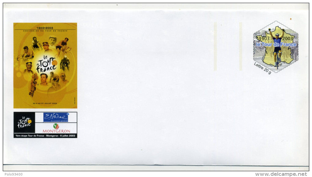 2003 CENTENAIRE DU TOUR DE FRANCE 20grammes 0305167 - Prêts-à-poster:Stamped On Demand & Semi-official Overprinting (1995-...)