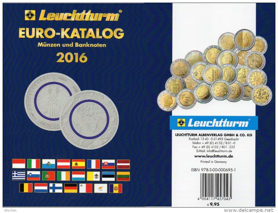 Deutschland EURO Katalog 2016 Für Münzen Numisblätter Numisbriefe Neu 10€ Mit €-Banknoten Coin Numis-catalogue Of EUROPA - Material Y Accesorios