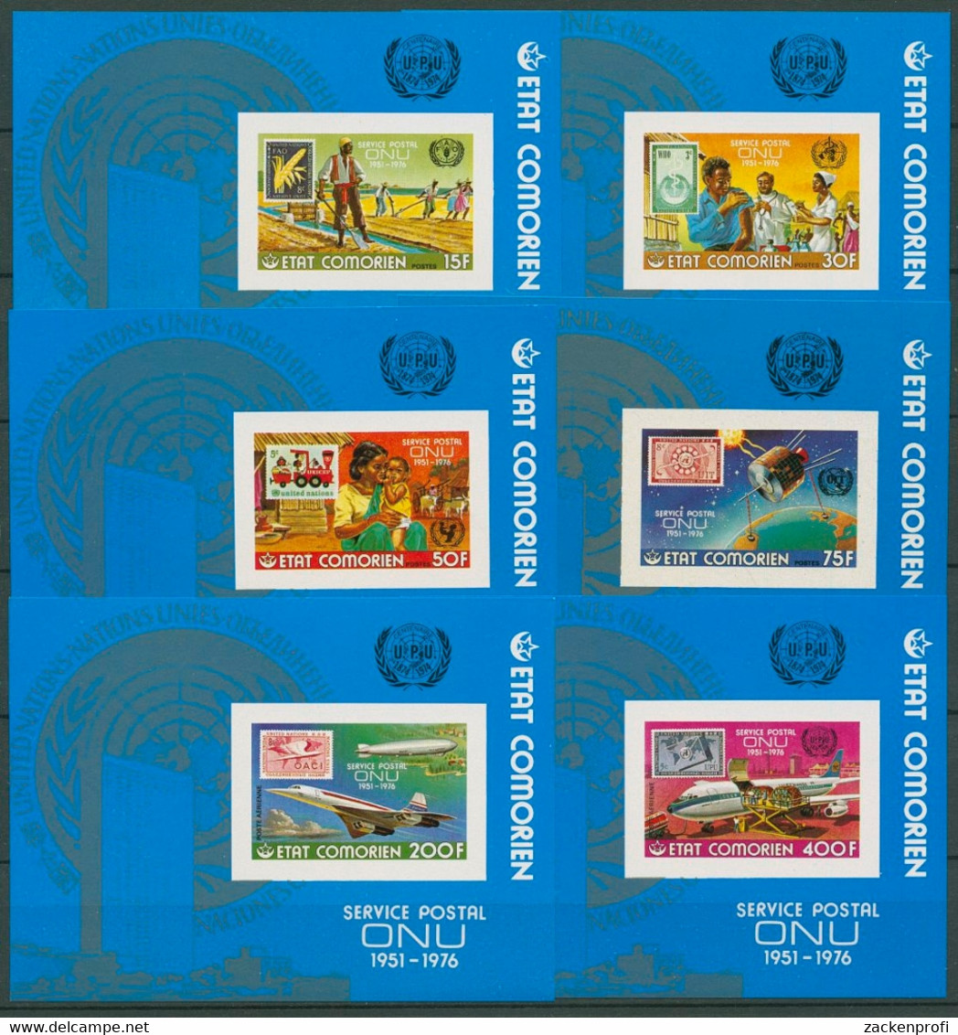 Komoren 1976 50 Jahre Postverwaltung Der UNO Block 45/50 B Postfrisch (C22143) - Komoren (1975-...)
