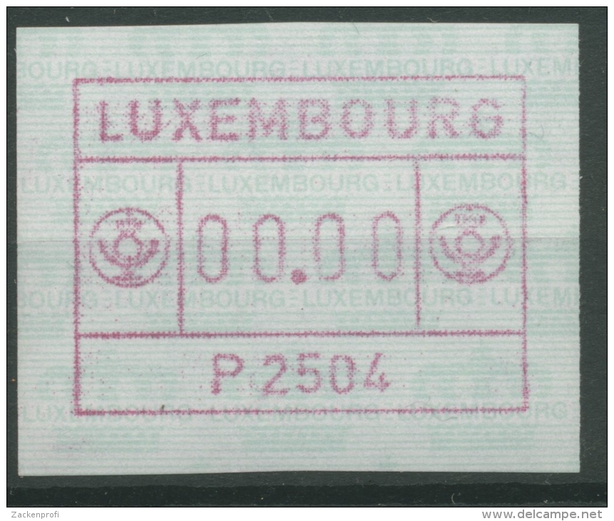 Luxemburg 1983 Automatenmarke 1 I Mit Abart Werteindruck 00,00 Postfrisch - Vignettes D'affranchissement