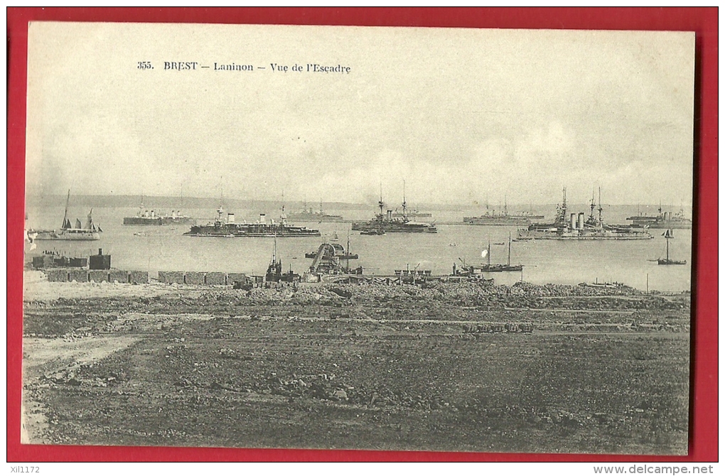 MBQ-14  Militaria  Brest Laninon, Vue De L'Escadre  Non Circulé - Brest