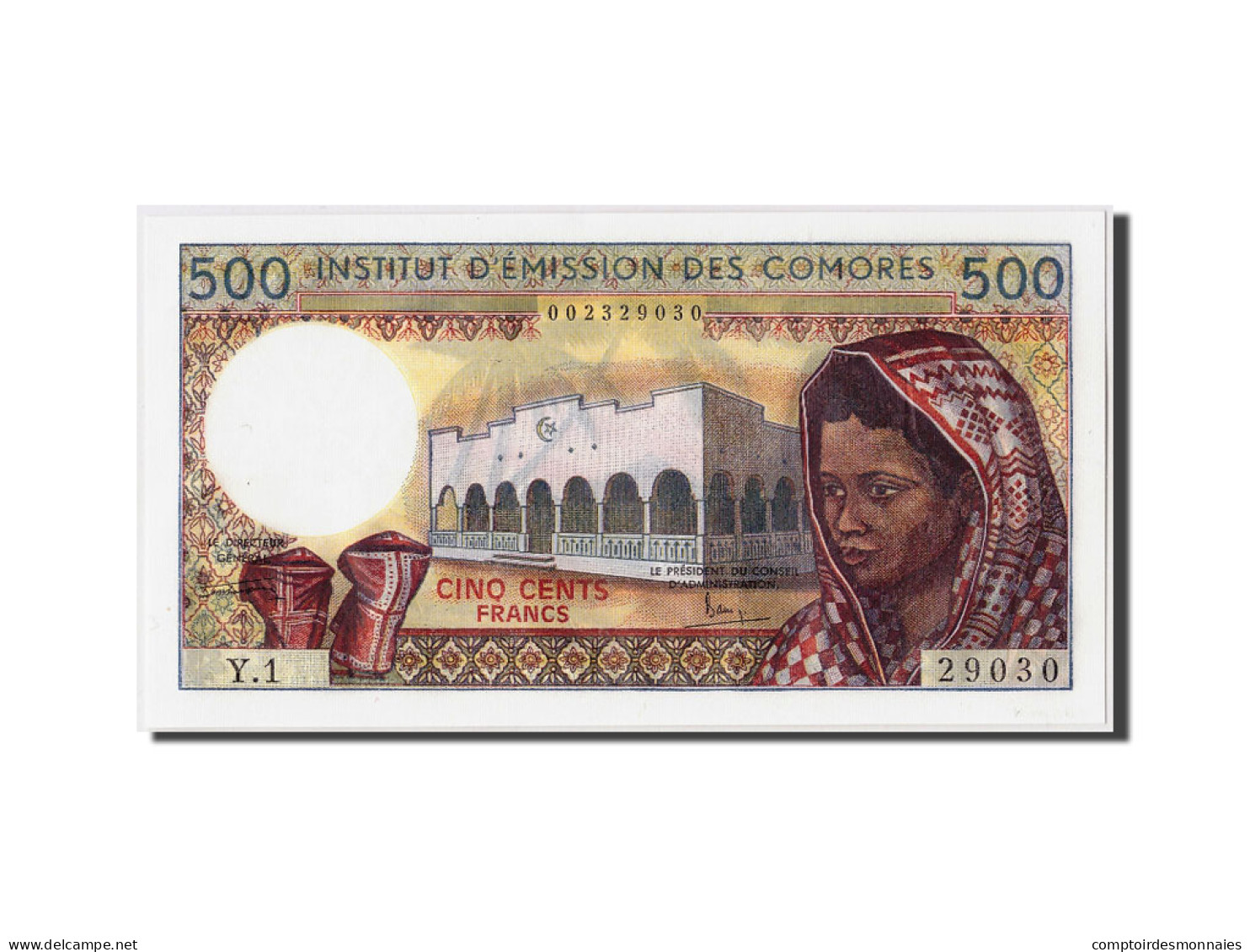 Billet, Comoros, 500 Francs, NEUF - Komoren