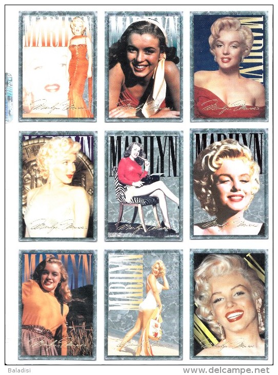 LOT DE 95 CARTES TRADING CARDS 1ère SERIE MARILYN MONROE DE 1993 EN PARFAIT ETAT (22 PHOTOS)