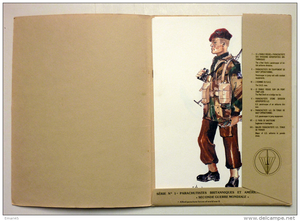 UNIFORMES,PARACHUTISTE,BRITANNIQUES,AMERICAINS,2è GUERRE MONDIALE,allied Parachute Forces World War II - Etats-Unis