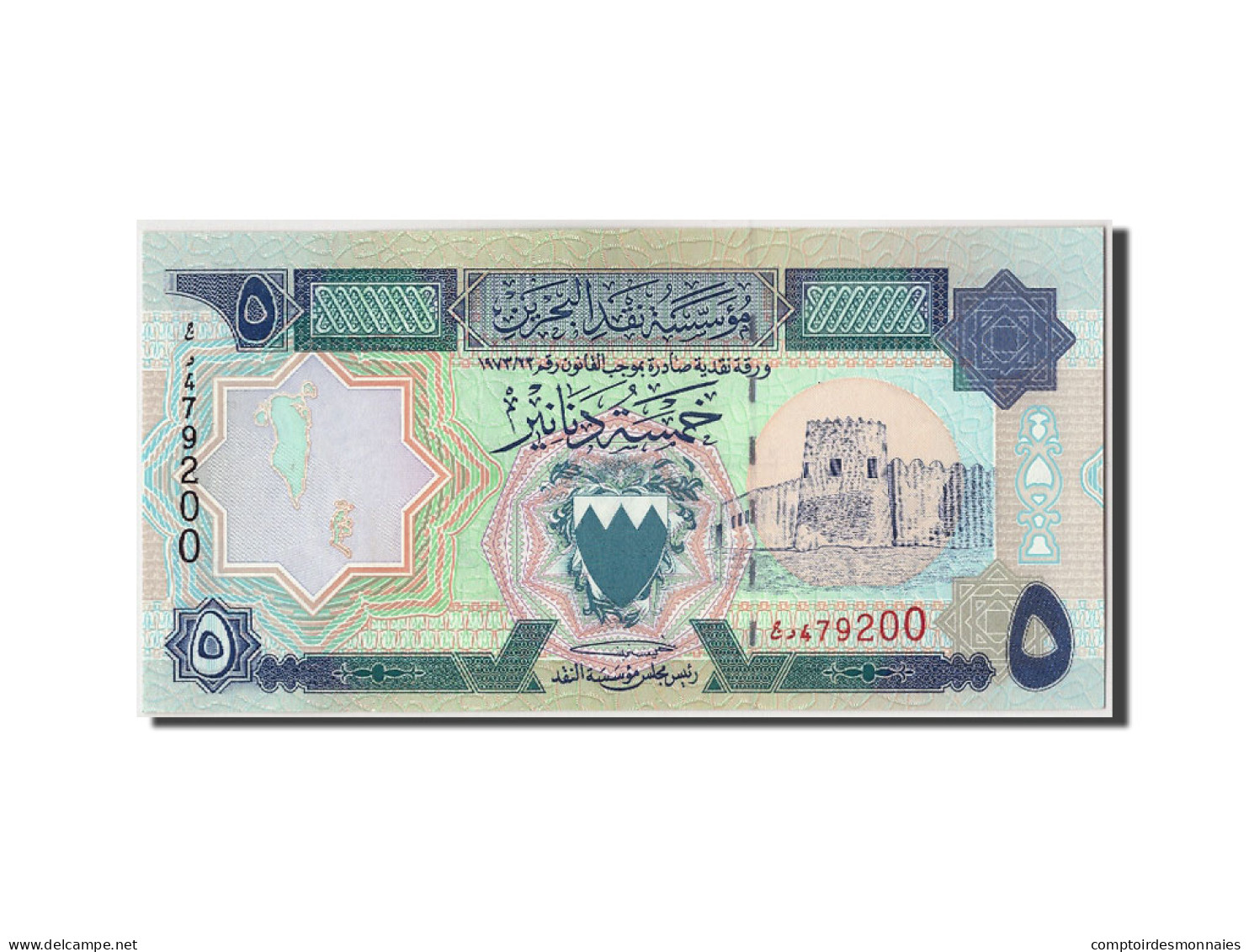 Billet, Bahrain, 5 Dinars, NEUF - Bahrein