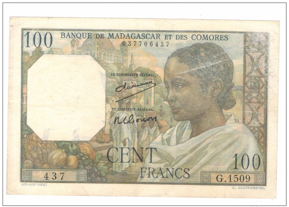 Madagascar 100 Fr, VF!!!! See Scan. - Madagascar