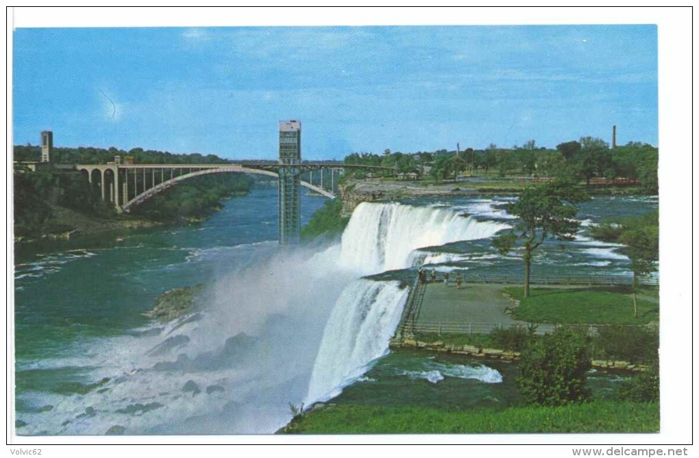 CPSM American Falls & Rainbow Bridge - Columbus