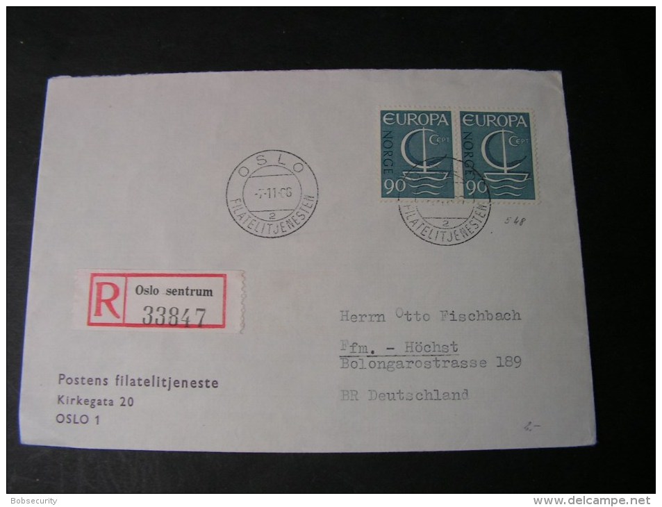 == Norge Europa MeF 1966 Cv. - Briefe U. Dokumente