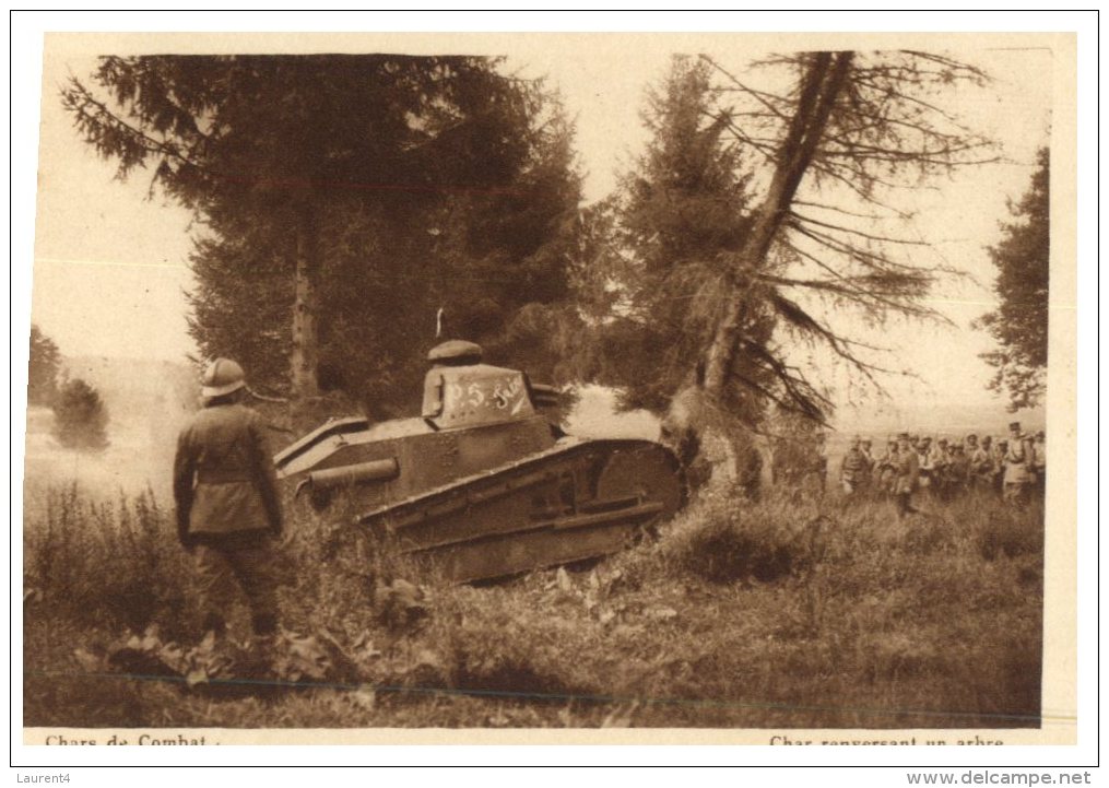 (PH 123) Very Old Postcard - France - Military WWI Era - Chars De Combat - Ausrüstung