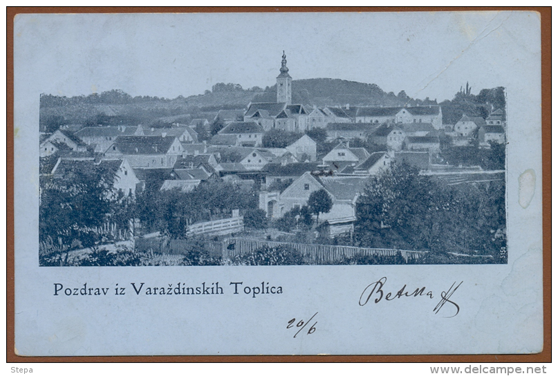 CROATIA, VARAZDINSKE TOPLICE-PANORAME PICTURE POSTCARD 1901RARE!!!!! - Croatia