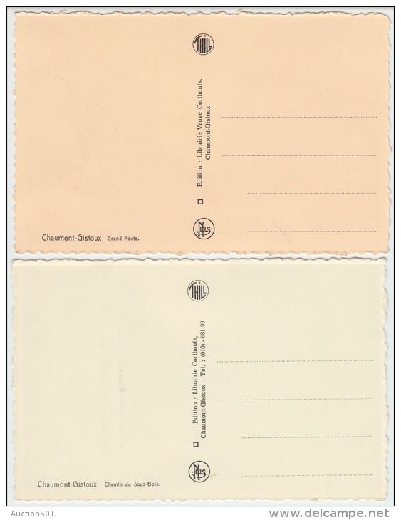20004g Série 7 Cartes GRAND ROUTE - CHEMIN Du RONVAU - VALLEE Du TRAIN - LAC Du CASTEL - Chaumont-Gistoux - Chaumont-Gistoux