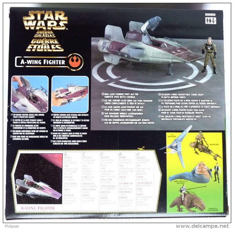 BOITE FIGURINE STAR WARS LA GUERRE DES ETOILES BOITE STAR WARS Vaisseau A-WING FIGHTER + PILOT - Power Of The Force