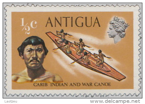 Antigua 1970. ~ YT 232** - Canoë De Combat - 1960-1981 Autonomie Interne