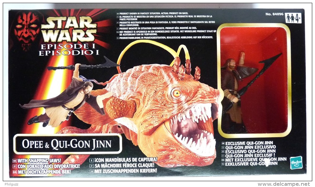 BOITE FIGURINE STAR WARS LA GUERRE DES ETOILES OPEE ET QUI-GON JINN 1998 - Episodio I