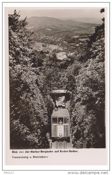 ALLEMAGNE -- BADEN-BADEN -- VUE SUR LE  FUNICULAIRE POUR MERKURSTÜBLE -- - Baden-Baden