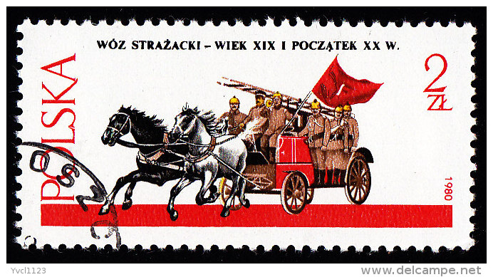 POLAND - Scott #2425 Fire Engine (*) / Used Stamp - Firemen