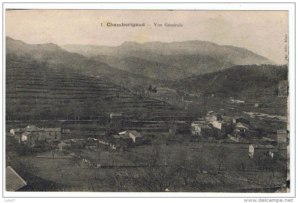 Chamborigaud      Vue Générale 1919 - Chamborigaud