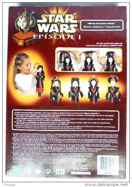 BOITE FIGURINE 12 Pouces STAR WARS LA GUERRE DES ETOILES - QUEEN AMIDALA Ultimate Hair - Episode I