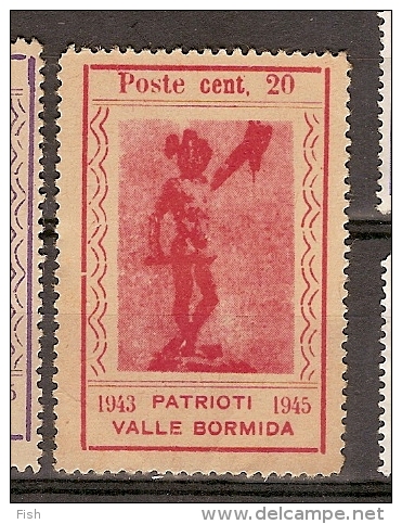 Italy * & Patriota Valle Bormida, Emissões Locais  1943-1945 (10) - Local And Autonomous Issues