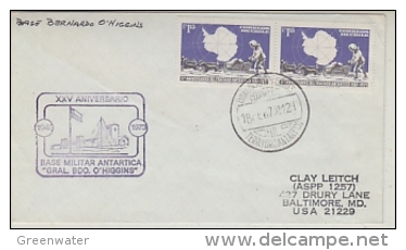 Chile 1973 Antarctica / Base O'Higgins Cover (26525) - Bases Antarctiques