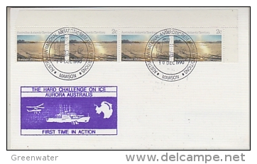 AAT Mawson 1990 "Aurora Australis\"  First Time In Action Postcard Ca Mawson  10 Dec 1990 (26529) - Storia Postale
