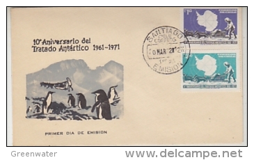 Chile 1972 Antarctic Treaty Ca 20 Mar 72 FDC (26530) - Antarktisvertrag