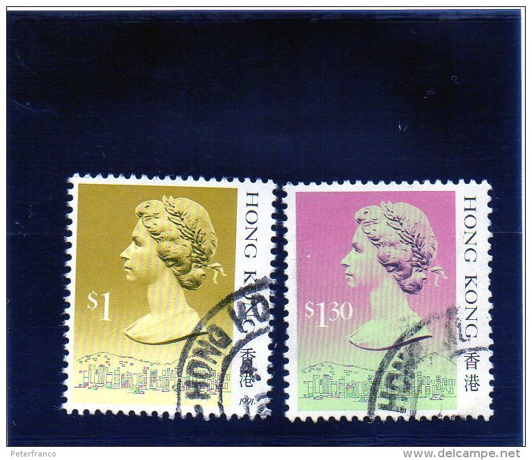 1988/91 Hong Kong- Queen Elizabeth - Used Stamps