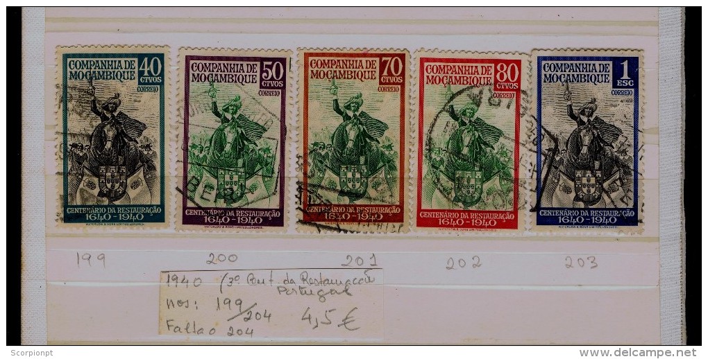 Compª De Mozambique  1940  Set  Mint *  Restauração De Portugal 1640 Spain Sp3663 - Other & Unclassified