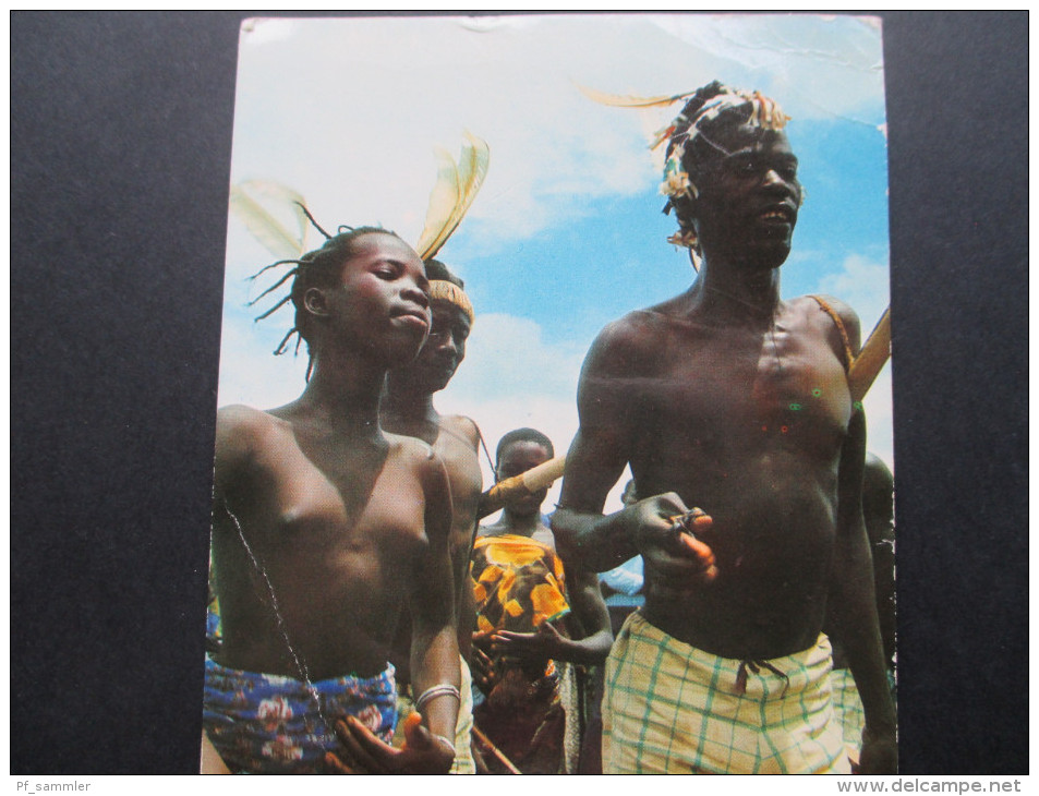 AK / Echtfoto 1980 Afrika / Republique Centralafricaine. Bangui M'Poko. African Folk. Nackte Frau! - Afrika
