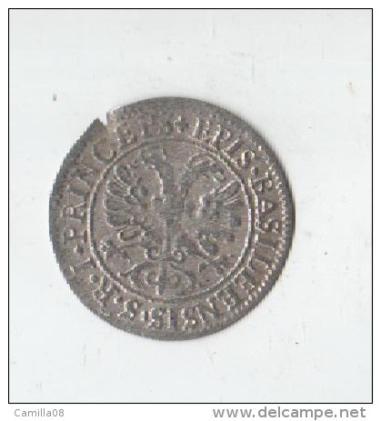 MONNAIE. EMPIRE GERMANIQUE . 1/2  BATZEN .BASEL.ARGENT.1717 - A Identificar