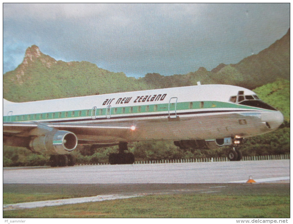 AK / Echtfoto Flugzeug Air New Zealand. DC 8. Schöne Karte - 1946-....: Era Moderna