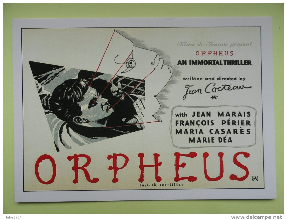 CARTE POSTALE POSTCARD ORPHEE AVEC JEAN MARAIS - Posters On Cards