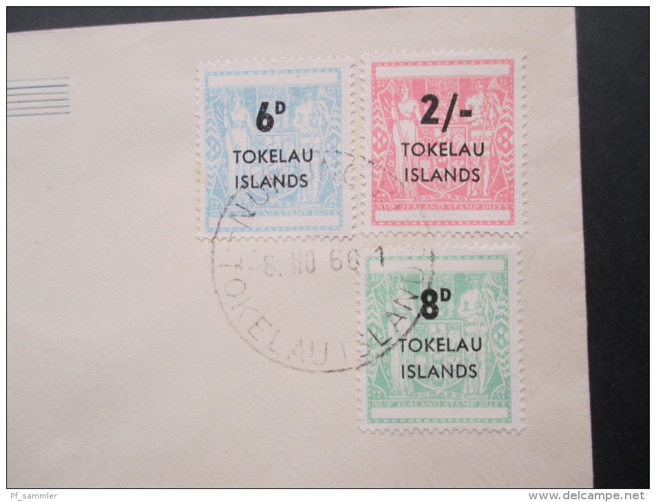Tokelau Islands 1966 Souvenir Sheet. FDC. Satzbrief. Nukunonu. 1st. Printing. Interessanter Beleg - Tokelau