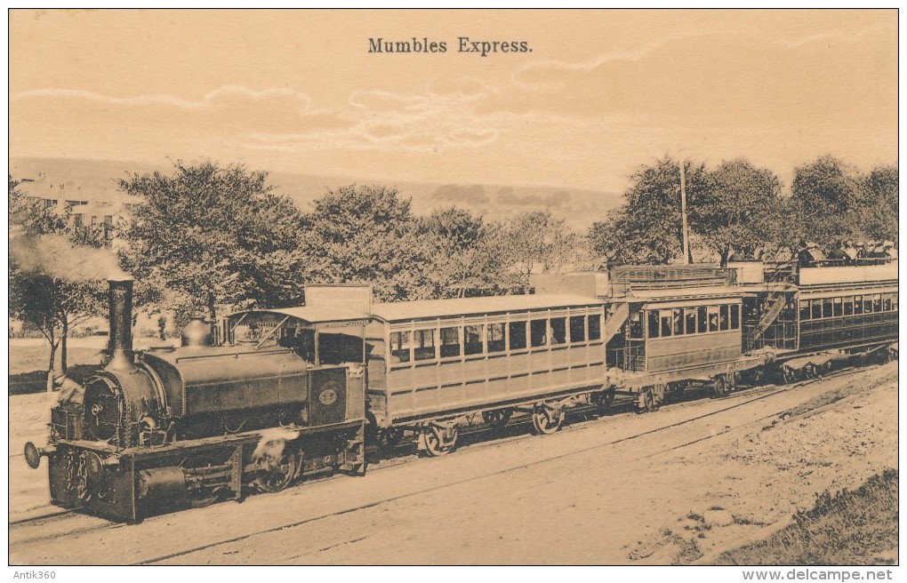 CPA ROYAUME UNI Rare Card Of Train Mumbles Express - Train à Vapeur - Autres & Non Classés