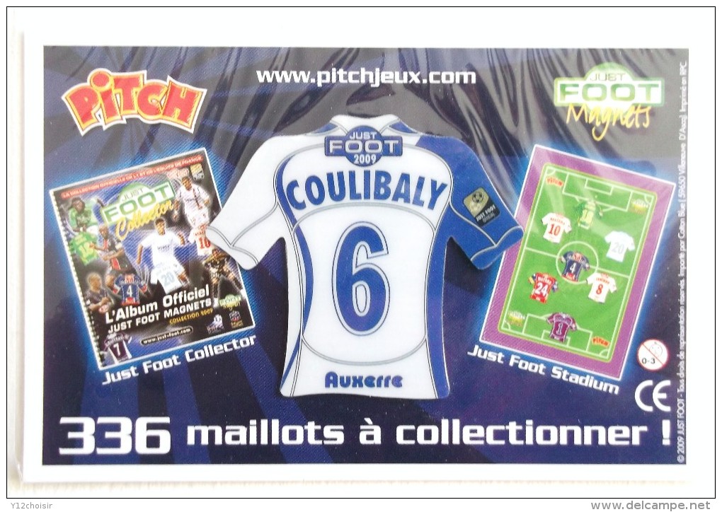 FOOTBALL MAILLOT MAGNET COULIBALY 6 AUXERRE JUST FOOT 2009 - Apparel, Souvenirs & Other