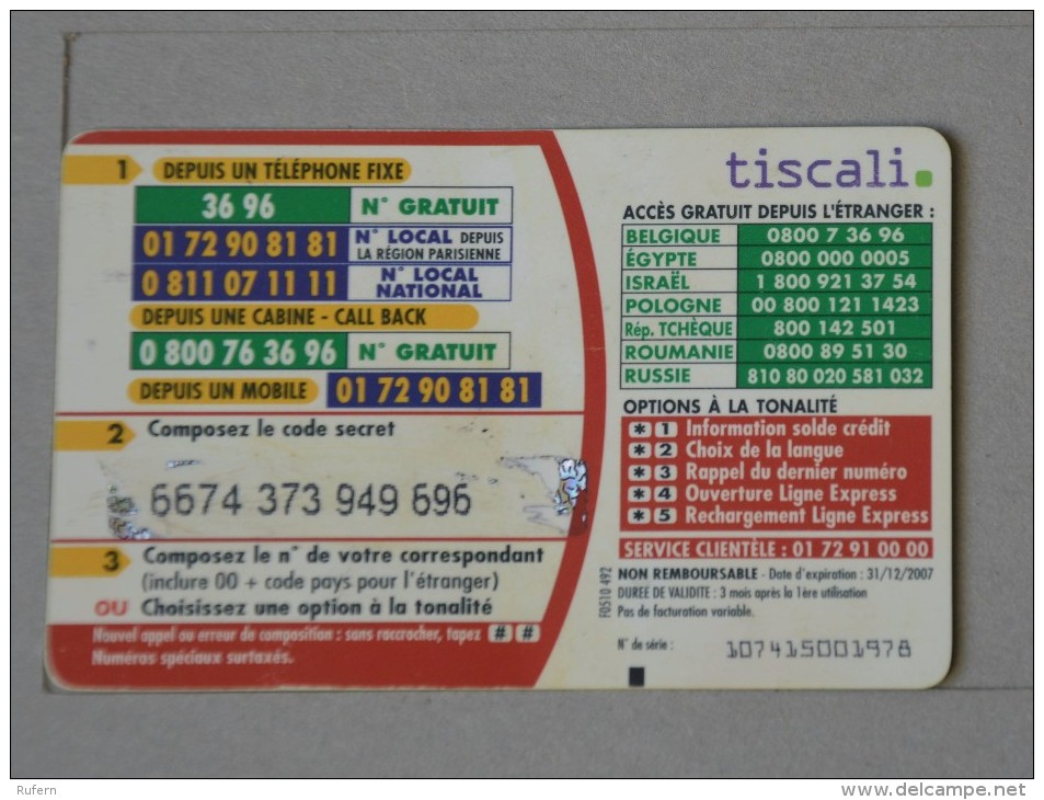 TÉLÉCARTE - 2 SCAN  -   7,5  EUROS  (Nº13074) - Phonecards: Internal Use
