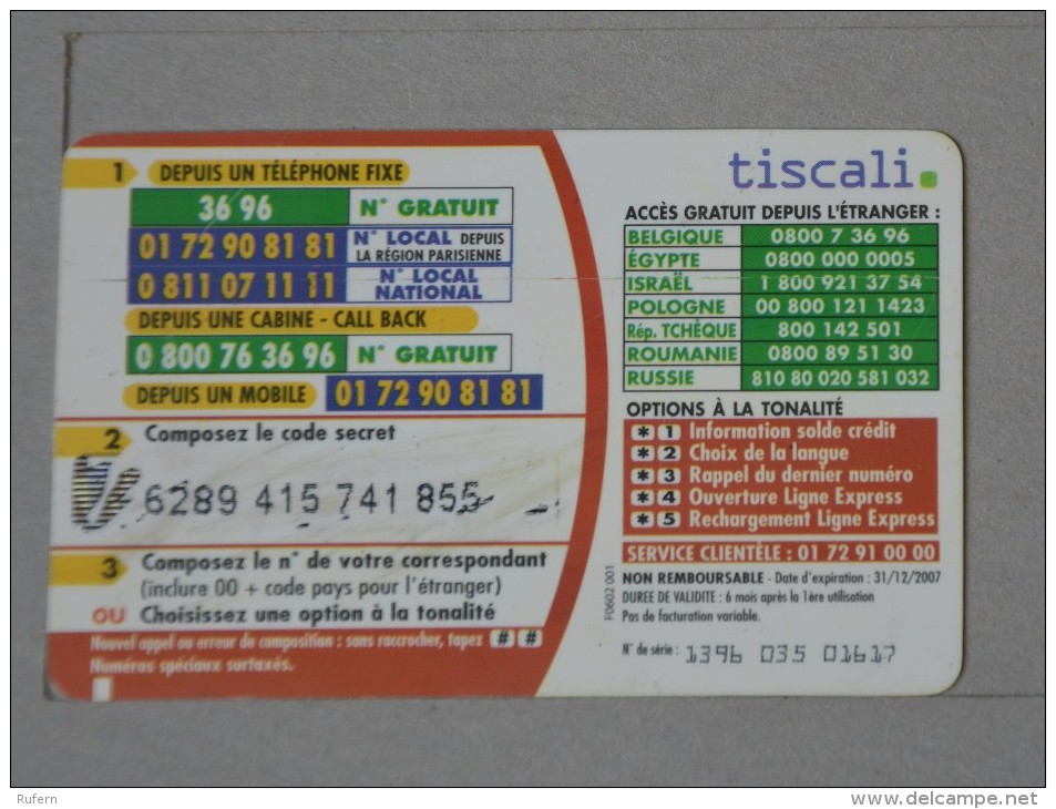 TÉLÉCARTE - 2 SCAN  -   7,5  EUROS  (Nº13076) - Internas