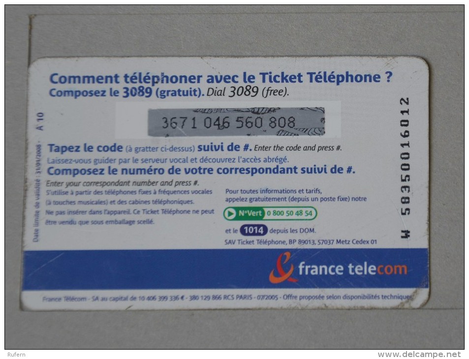 TÉLÉCARTE - 2 SCAN  -   10  EUROS  (Nº13083) - Internas