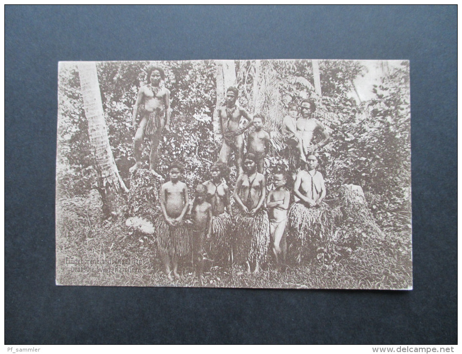 Deutsche Kolonie AK Eingebore Von Der Insel Yap. Deutsch West Karolinen. Nach Paris! Seltene Ansichtskarte!! - Caroline Islands