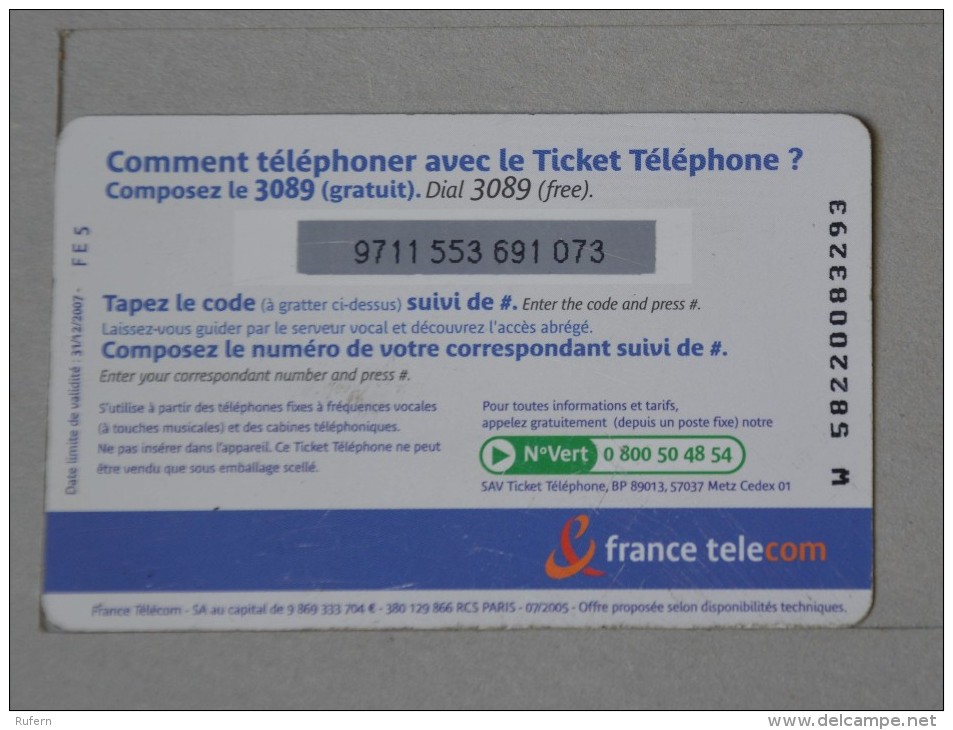 TÉLÉCARTE - 2 SCAN  -   5  EUROS  (Nº13088) - Internes