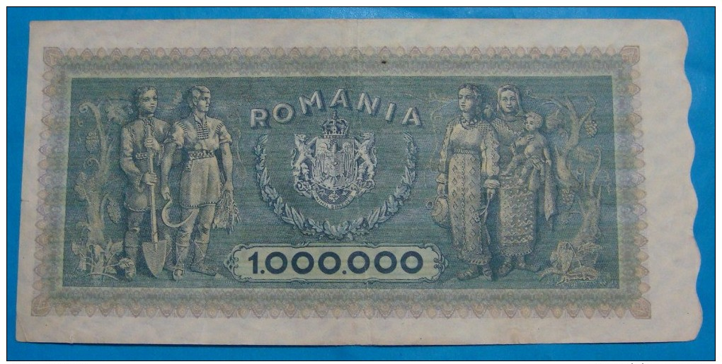 ROMANIA 1,000,000 LEI 1947 VF+ - Rumänien