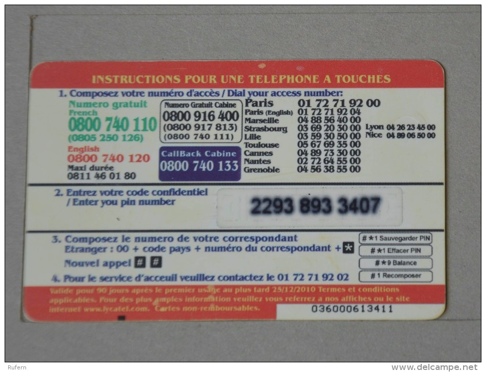 TÉLÉCARTE - 2 SCAN  -   7,5  EUROS  (Nº13095) - Phonecards: Internal Use